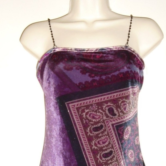 Vintage Rare Beaded Chain Spaghetti Straps Sexy Dress - Picture 2 of 12